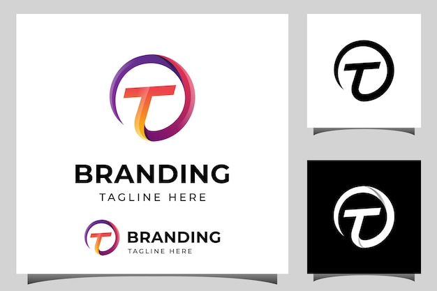 Modern letter T-vorm logo-elementontwerp voor uw merknaamsymbool