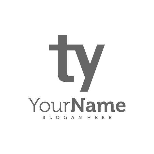 modern letter ty logo design vector creative ty logo concepts template
