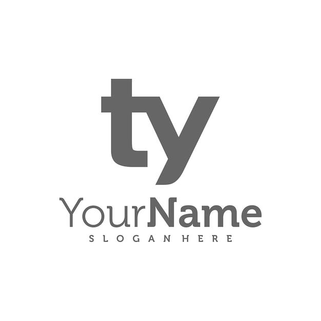 modern letter ty logo design vector creative ty logo concepts template