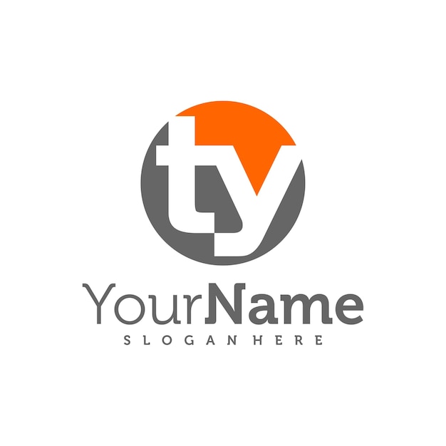 modern letter ty logo design vector creative ty logo concepts template