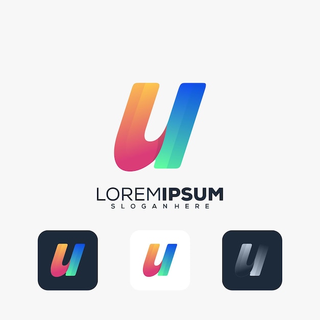 Modern letter u-logo-ontwerp