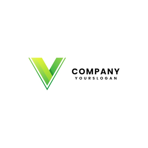 modern letter v colorful logo design