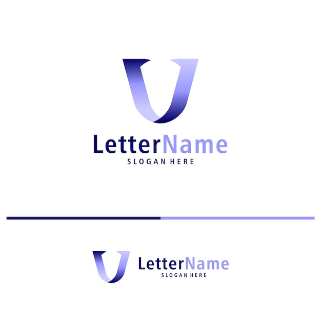 Modern letter V logo design vector Creative V logo concepts template