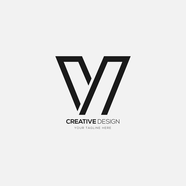 Modern letter V minimal elegant logo