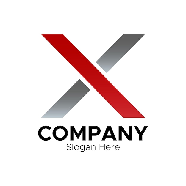 Modern letter X company logo template vector design