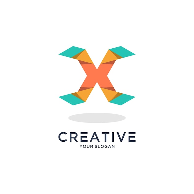 Modern letter x logo design