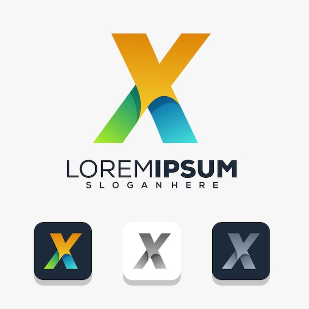 Modern letter x logo-ontwerp