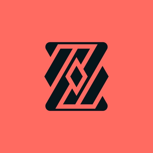 Vector modern letter z abstract geometry logo