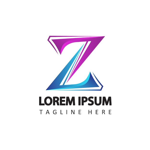 Modern letter Z initial logo design vector in isolated white background
