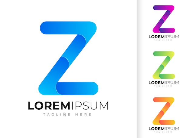 Modern letter z logo design template