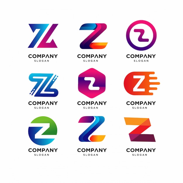 현대 편지 Z 로고 템플릿