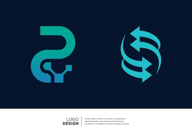 Vector modern letter z marketing business logo design