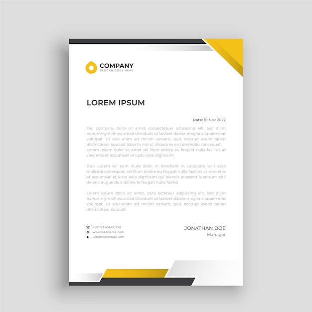 Vector modern letterhead design template