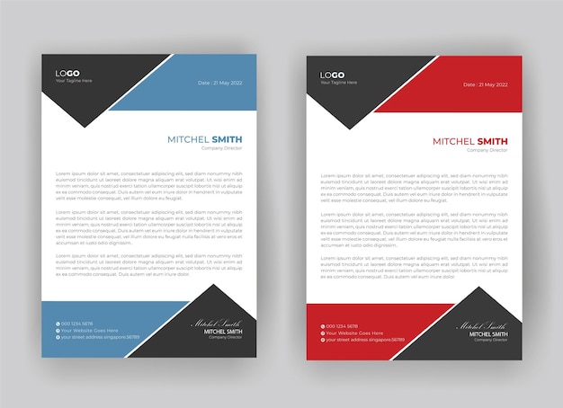 modern letterhead design template