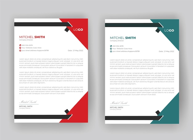 modern letterhead design template