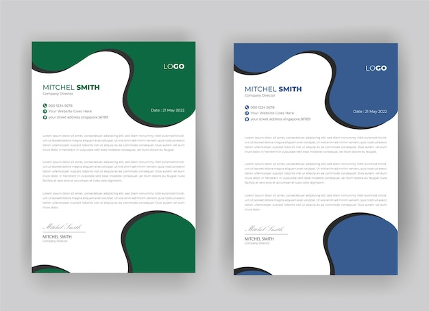 modern letterhead design template