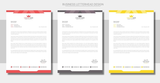 Modern letterhead design Template