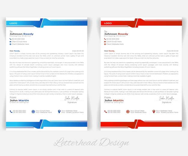 modern letterhead design