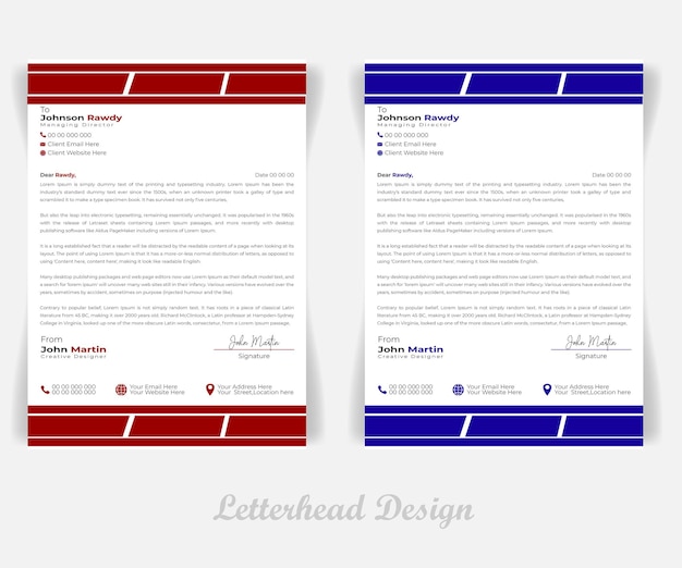 modern letterhead design
