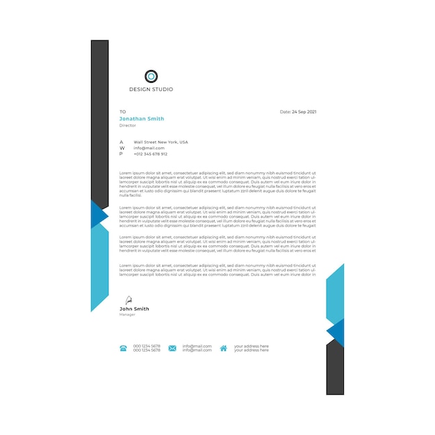 Vector modern letterhead design