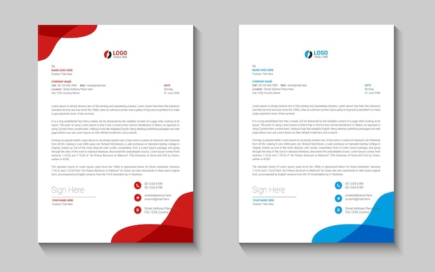 Modern letterhead design