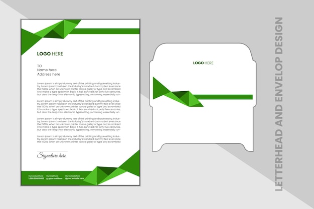 Modern letterhead and envelop design