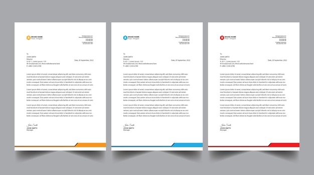 Modern Letterhead Template bundle Vector Design