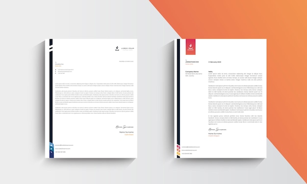 Modern letterhead Template Design. vector