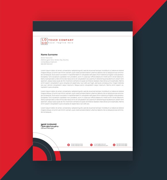 Vector modern letterhead template design