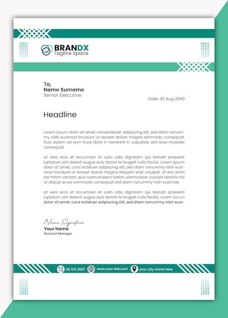 Modern letterhead template design