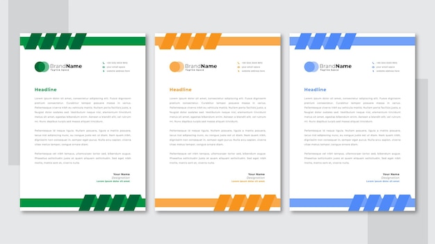 Modern letterhead template design