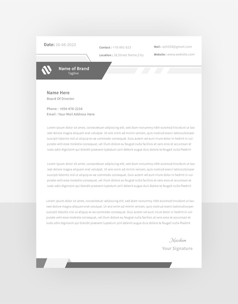 Vector modern letterhead template design