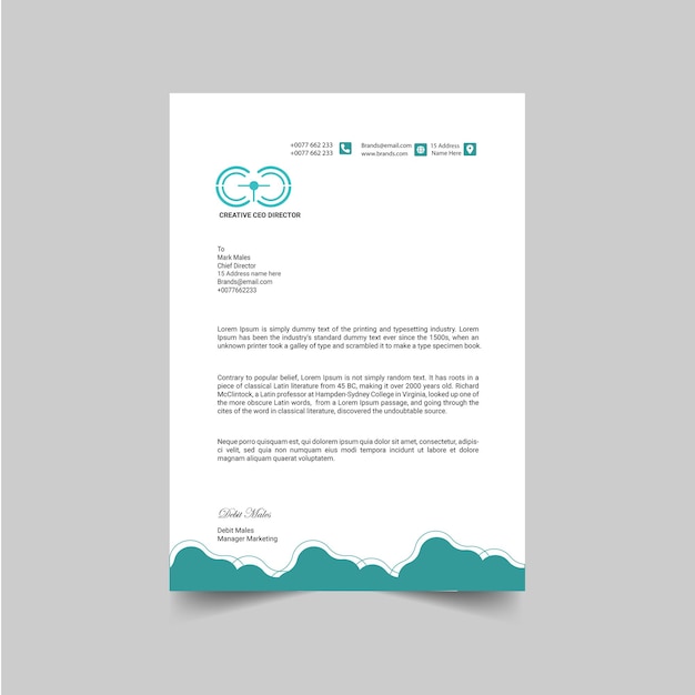 modern letterhead template design
