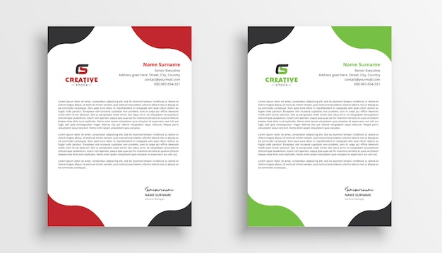 Modern Letterhead Template Vector