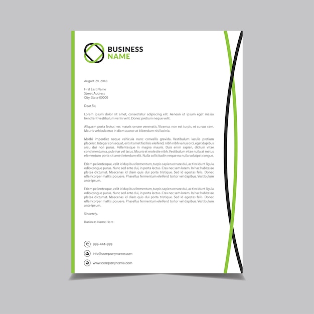 Vector modern letterhead template