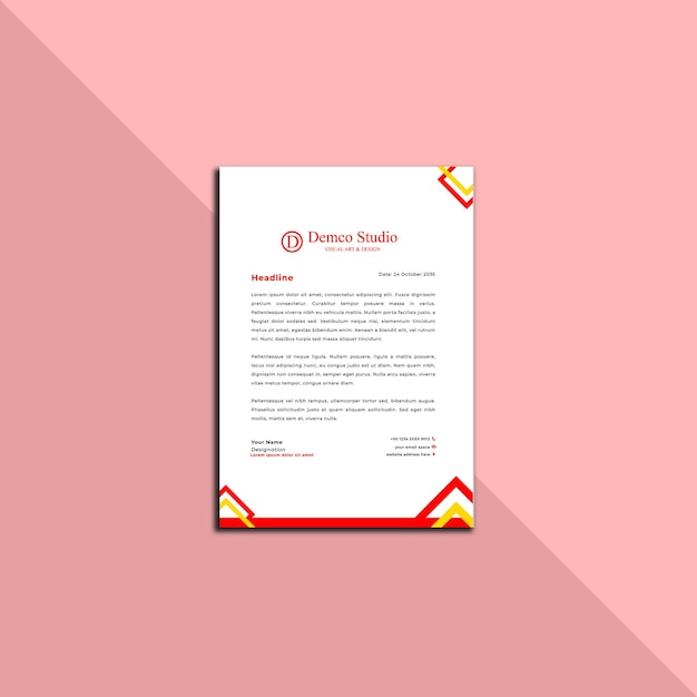 Modern letterhead template