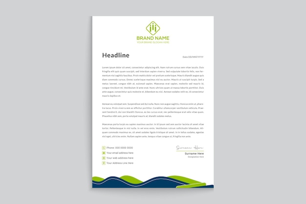 Modern letterhead template