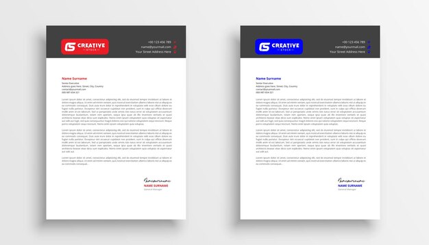 Modern letterhead template