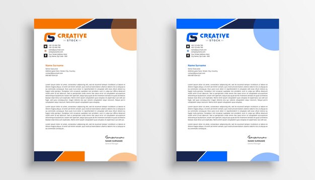 Vector modern letterhead template