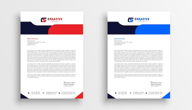 Modern letterhead template