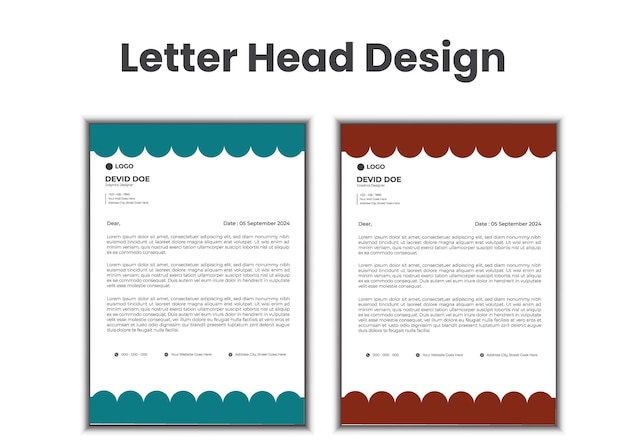 Vector modern letterhead