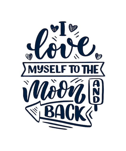 Modern lettering quote illustration