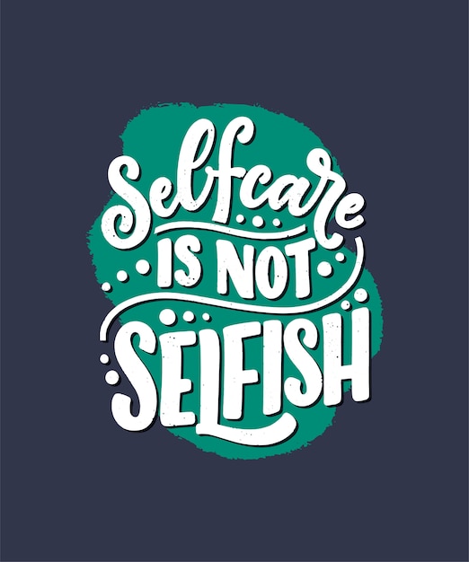 Modern lettering quote illustration