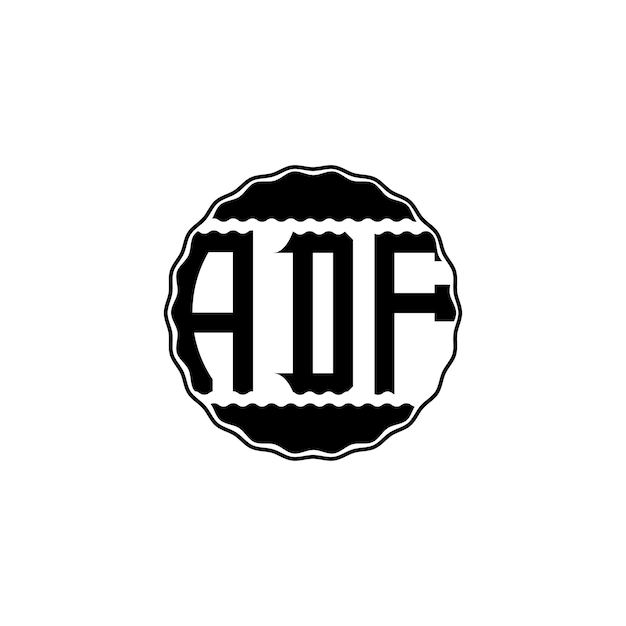 Modern letterlogo 'ADF'