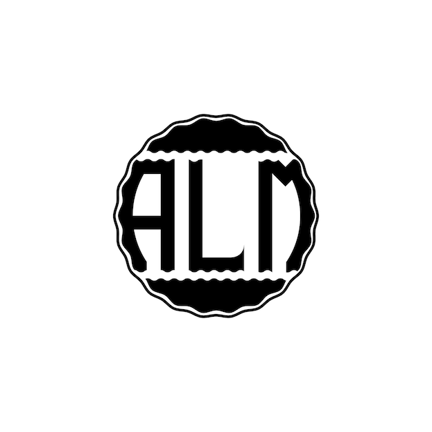 Vector modern letterlogo 'alm'