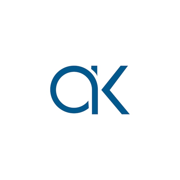 Vector modern letters ak ak logo design