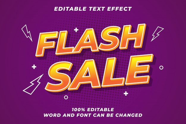 Modern lettertype-effect voor flash-verkoop