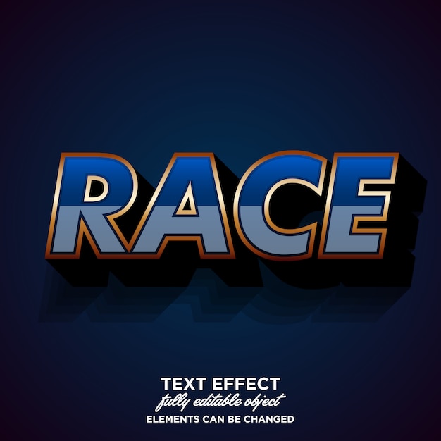 Modern lettertype effect voor race club sticker