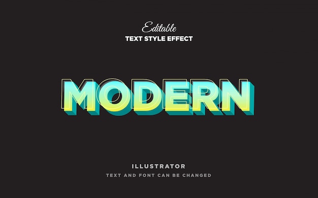 Modern light text style effect