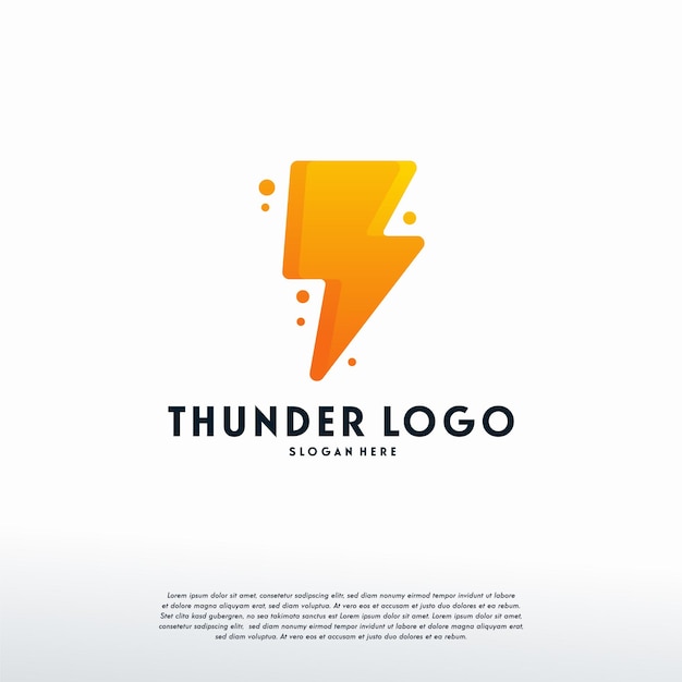 modern lightning thunder logo designs, electricity logo template, logo symbol icon